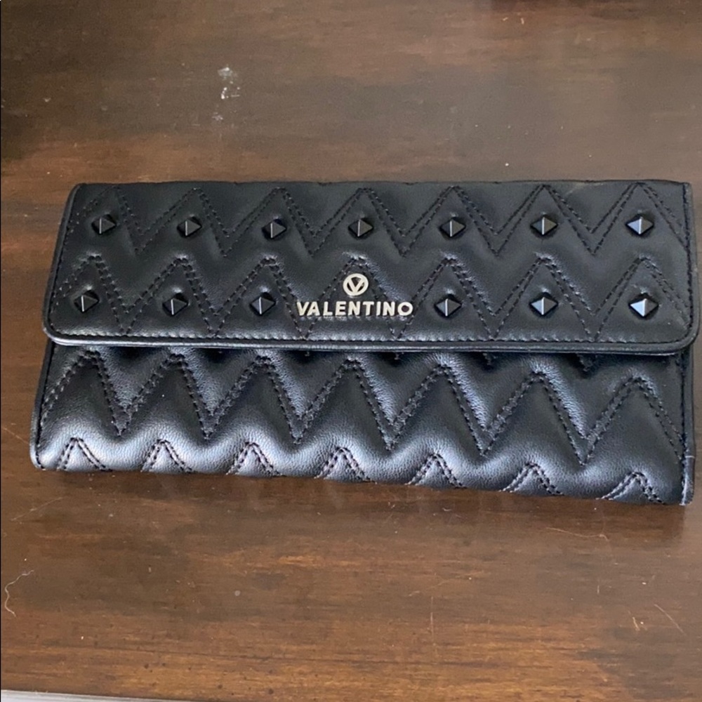 Black studded Valentino wallet